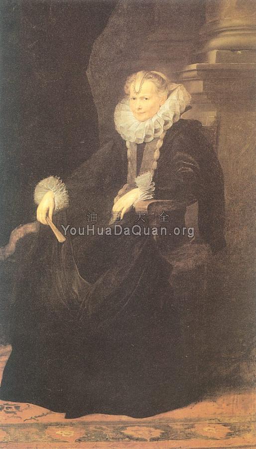 Portrait of a Genovese Lady - 安东尼·凡·戴克